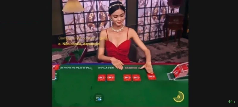 Imagem promocional do cassino online da 44u mostrando jogos ao vivo